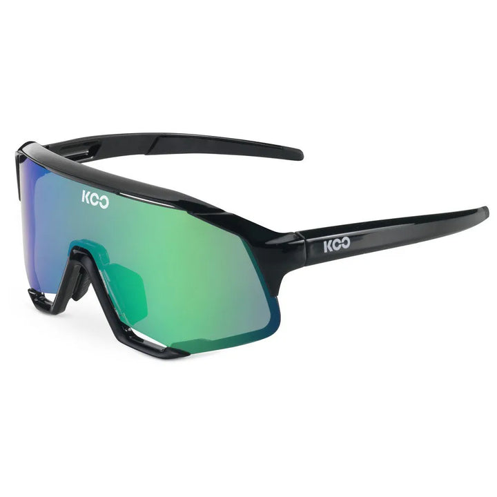 KOO Cycling Glasses - DEMOS - Black - Green Mirror