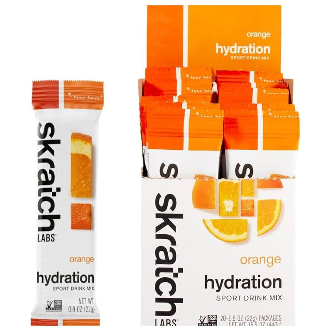 Hydration Sport Drink Mix, Orange, 22g Single, 20-Pack Caddy