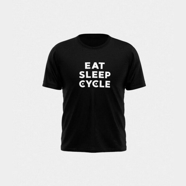 Eat Sleep Cycle Logo camiseta negra