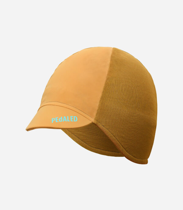 cycling merino cap brown element front pedaled scaled