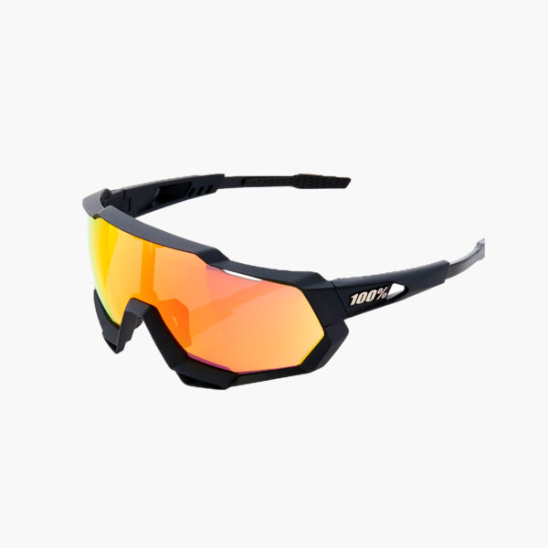 Gafas de sol 100 Speedtrap XS Gafas de sol 100 Speedtrap XS tacto suave negro rojo multicapa