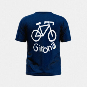 Eat Sleep Cycle Drawn Bike Girona Navy T-shirt Unisex