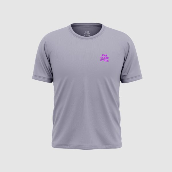 Girona Cyclist Lavender Unisex T Shirt Front scaled
