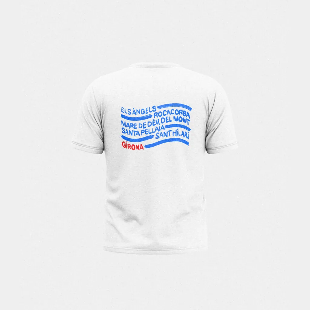 Camiseta unisex blanca Girona Peaks