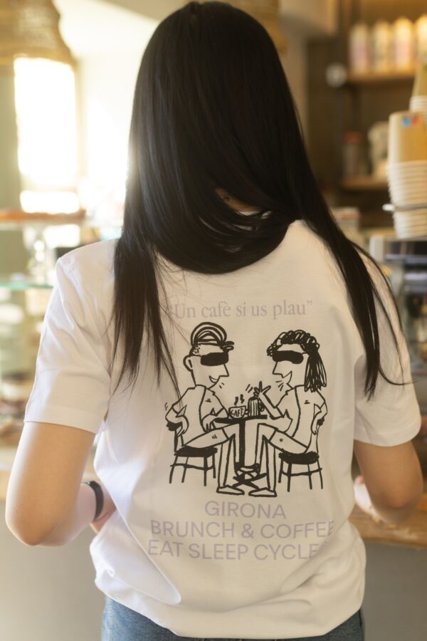 Girona Cafe Unisex White T Shirt 1 scaled
