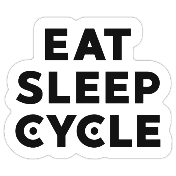 Eat Sleep Cycle Sticker
