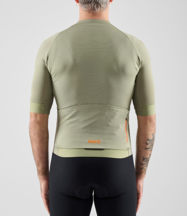cycling jersey lightweight men olive green element back pedaled 1 scaled
