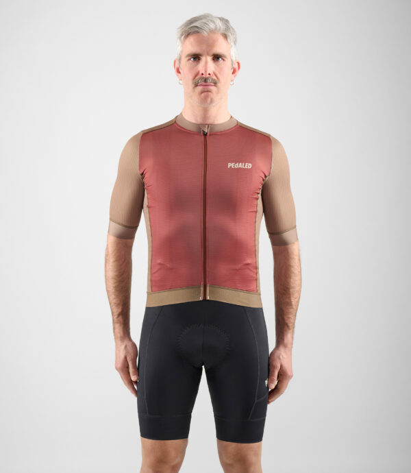 men cycling jersey element brown total body front pedaled 1 scaled