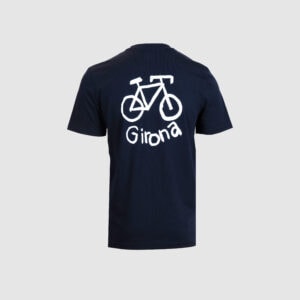 Girona Drawn Bike T-Shirt - Navy