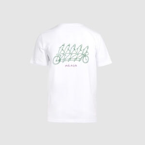 Màlaga Espeto Samarreta Unisex Blanc