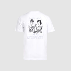 Samarreta blanca unisex Girona Cafe